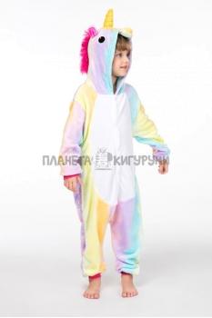 Кигуруми Единорог радужный детский