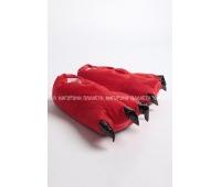 Тапочки для кигуруми "лапки с когтями" красные