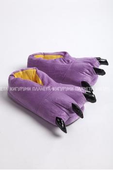 Тапочки для кигуруми "лапки с когтями" фиолетовые