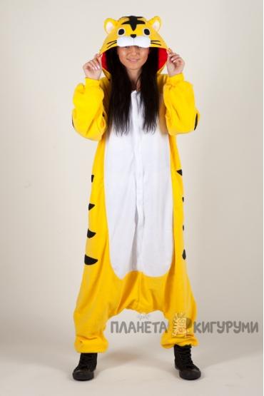 Пижама-кигуруми Желтый Тигр для взрослых