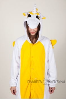 Кигуруми Пегас Единорог желтый