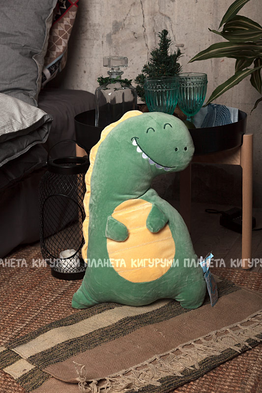 Мягкая игрушка - подушка Динозавр 42 см.